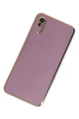 Xiaomi Redmi 9A Kılıf Volet Silikon - Mor - 3