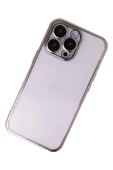 iPhone 14 Pro Kılıf Lensli Silikon - Gold - 2
