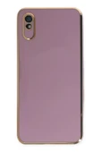 Xiaomi Redmi 9A Kılıf Volet Silikon - Mor - 1