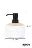 Porsima 3125 Banyo ve Mutfak Sıvı Sabunluk 350ML Beyaz-Ahşap - 3