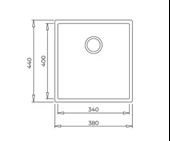 TEKA SQUARE 34.40 TEZGAH ALTI SİYAH GRANİT EVYE thumbnail 3