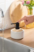 Porsima 3126 Banyo ve Mutfak Sıvı Sabunluk 350ML Taupe-Ahşap - 2