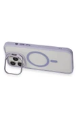 iPhone 15 Pro Max Kılıf Roblox Lens Magsafe Standlı Kapak - Lila - 5
