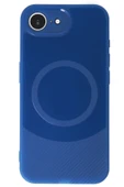 iPhone 16E Kılıf Maya Karbon Kapak - Lacivert - 1