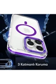 iPhone 15 Pro Bella Magsafe Kapak - Gri - 5