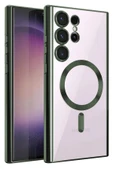 Samsung Galaxy S25 Ultra Kılıf Kross Magneticsafe Kapak - Koyu Yeşil - 1