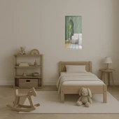 Minimal Çiçek Motifli  Aynalı Tablo - 2
