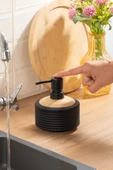 Porsima 3152 Banyo ve Mutfak Sıvı Sabunluk 350ML Siyah-Ahşap - 2