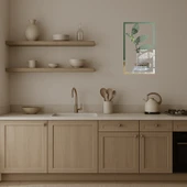 Minimalist Yaprak Desenli Dekoratif Aynalı Tablo - 2