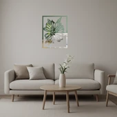 Kış Çiçeği Desenli Dekoratif Aynalı Tablo - 1