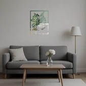 Kış Çiçeği Desenli Dekoratif Aynalı Tablo - 5