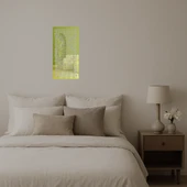 Modern Çiçek Desenli Dekoratif Altın Aynalı Tablo - 2