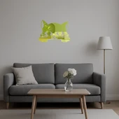 Şirin Kedi Tasarımlı  Duvar Altın Aynalı Tablosu - 5