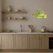 Gülümseyen Yüz Emoji  Dekoratif Altın Aynalı Tablo - 2