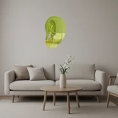 Minimal Kulak Tasarımlı Dekoratif Altın Aynalı Tablo - 1