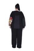 Kadın Büyük Beden Siyah Alt Üst İkili Ekstra Battal Takım thumbnail 3