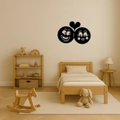 Romantik Çift Emoji MDF Dekoratif Tablo - 3