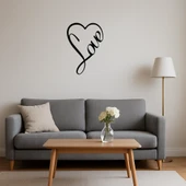 Minimalist Aşk Yazılı MDF Duvar Tablosu - 1