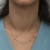 Supertrend Gümüş Rose Atatürk Yazılı Bayan Kolye thumbnail 2