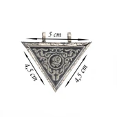 Supertrend Gümüş Üçgen İçi Açılabilen Gül Muskalık Kolye thumbnail 2