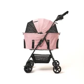 Zampa Norris Pembe Kedi Köpek Arabası - Katlanabilir, Konforlu ve Güvenli Taşıma SP02FL-P - 3