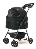 Zampa Norris Siyah Kedi Köpek Arabası - Katlanabilir, Şık ve Konforlu Taşıma SP02FL-B - 1