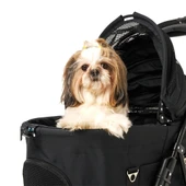 Zampa Norris Siyah Kedi Köpek Arabası - Katlanabilir, Şık ve Konforlu Taşıma SP02FL-B - 4