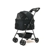 Zampa Norris Siyah Kedi Köpek Arabası - Katlanabilir, Şık ve Konforlu Taşıma SP02FL-B - 2