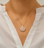 Supertrend Gümüş Rose Kişiye Özel İstiridye Bayan Kolye thumbnail 3