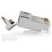 PrimeX Q-J710M Cat7 Metal Konnektör Rj45 CAT7 Jack + Ayraç 10luk Paket - 8