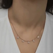 Supertrend ​gümüş Rose Annem Yazılı Bayan Kolye thumbnail 5