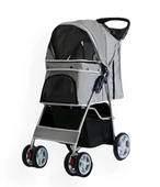 Zampa Favorite Gri Kedi Köpek Arabası - Katlanabilir, Süspansiyonlu Tekerlekli, 15 KG - 2