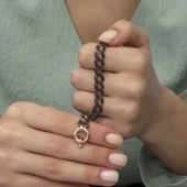 Supertrend Gümüş Siyah Taşlı Gurmet Bayan Bileklik thumbnail 4