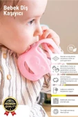 Eğlenceli Yumuşak Esnek Bpa İçermeyen Diş Çıkarma Dönemi Kaşıma Silikon Pembe Bebek Diş Kaşıyıcı - 2