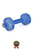 Özel Üretim Fitness Spor Okul Koşu Bpa İçermeyen Plastik Matara Günlük Mavi Dambıl Suluk 500 ml - 3