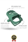 Eğlenceli Yumuşak Esnek Bpa İçermeyen Diş Çıkarma Dönemi Kaşıma Silikon Yeşil Bebek Diş Kaşıyıcı - 3