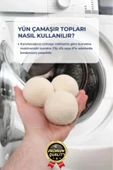 Sürtünme Engellen Kırışıklık Azaltıcı Çabuk Kuruma Yün Çamaşır Makinesi Kurutma Topu Yumuşatıcı 3'lü - 2