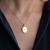 Vaoov 925 Ayar Gümüş Fotoğraflık Oval Kapaklı Açılır Kapanır Kolye thumbnail 3