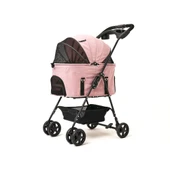 Zampa Norris Pembe Kedi Köpek Arabası - Katlanabilir, Konforlu ve Güvenli Taşıma SP02FL-P - 1