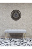 Gold Tel Ayaklı 90 cm Puf Bench - Puf - Bench - Kasalı Oturak - Oturak - Yatak Ucu Puf Gri Renk 90 x 40 Boyut/Ebat thumbnail 3