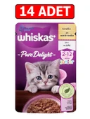 whiskas pure delight tavuklu yavru kedi konserve 85gr 14adet pouch kedi ıslak mama kedi yaş maması güveç thumbnail 1