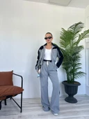 Kadın Palazzo Pantolon Gri - 1