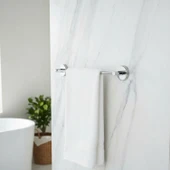 Uzun Havluluk KROM 40 cm Parlak Gümüş Duvar Tipi Paslanmaz Çelik Banyo Havlu Askısı Aparatı thumbnail 5