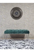 Krom Tel Ayaklı 90 cm Puf Bench - Puf - Bench - Kasalı Oturak - Oturak - Yatak Ucu Puf Yeşil Renk 90 x 40 Boyut/Ebat thumbnail 3