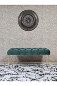 Gold Tel Ayaklı 90 cm Puf Bench - Puf - Bench - Kasalı Oturak - Oturak - Yatak Ucu Puf Yeşil Renk 90 x 40 Boyut/Ebat thumbnail 3