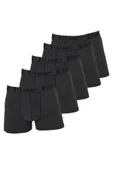 TOPCLASSIC 5'li Koyu Gri Erkek Boxer - Bambu & Pamuk Karışımı - Yumuşak Kumaş & Ter Emici - 1