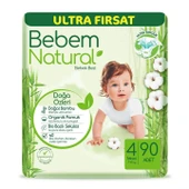 Bebem Natural Bebek Bezi Ultra Fırsat Paketi 4 Beden 90 Adet - 1