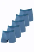 TOPCLASSIC 5'li Açık Mavi Erkek Boxer - Bambu & Pamuk Karışımı - Yumuşak Kumaş & Ter Emici - 1
