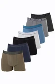TOPCLASSIC 7'li S Beden Karışık Renkli Erkek Boxer - Bambu & Pamuk Karışımı - Yumuşak Kumaş & Ter Emici - 1