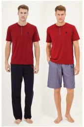 HİLAYS U.S. POLO ASSN 12010 ERKEK 3Lİ PİJAMA  TAKIM - 1